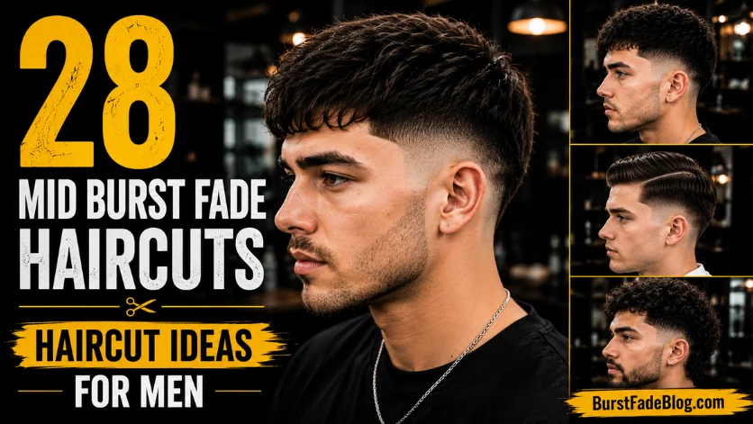 Mid Burst Fade Haircuts for Men