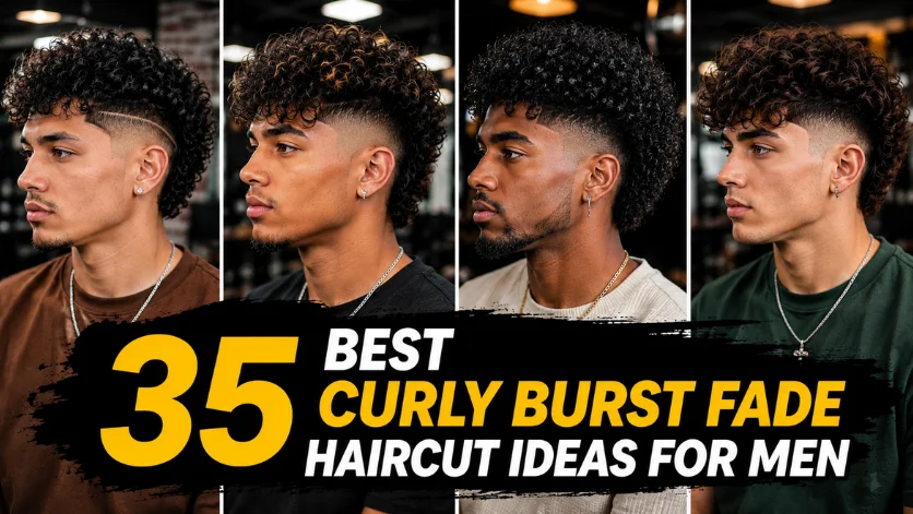 Curly Burst Fade Haircut