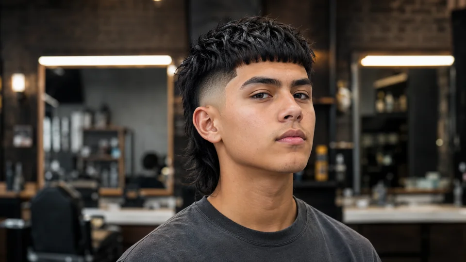 Edgar Burst Fade Mullet haistyle for men
