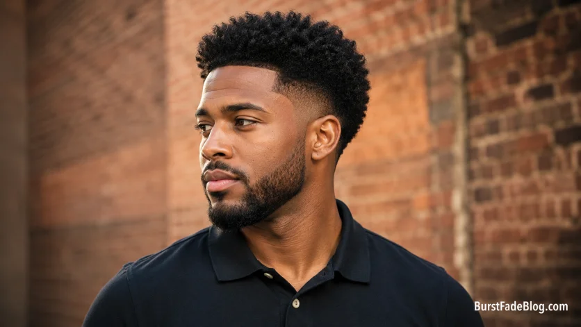Afro burst fade for thick hair hairstyle

