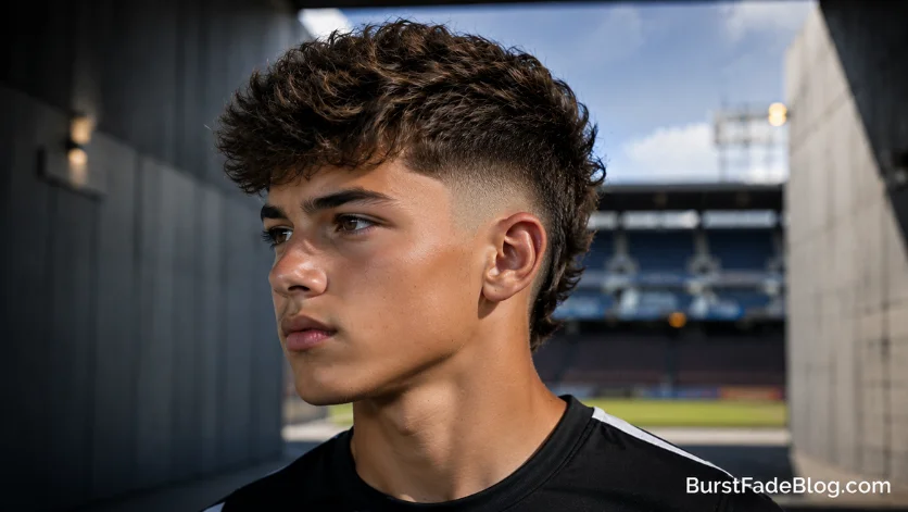 Athlete-Inspired Burst Fade Haircut for Men