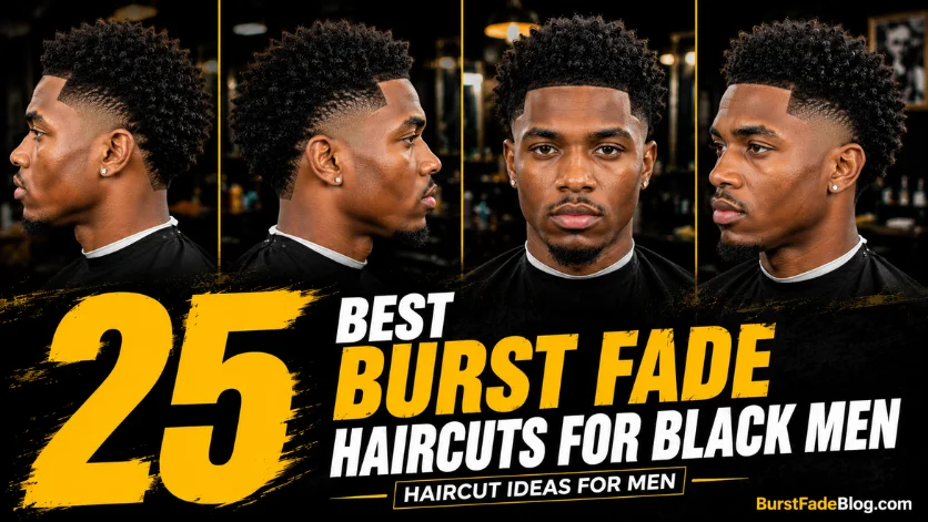 Burst Fade Haircuts for Black Men