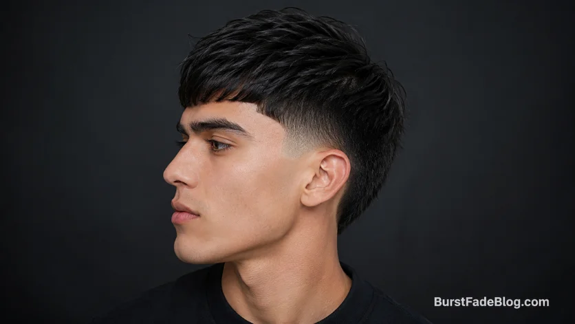 Burst Fade Haircut for Straight Hair