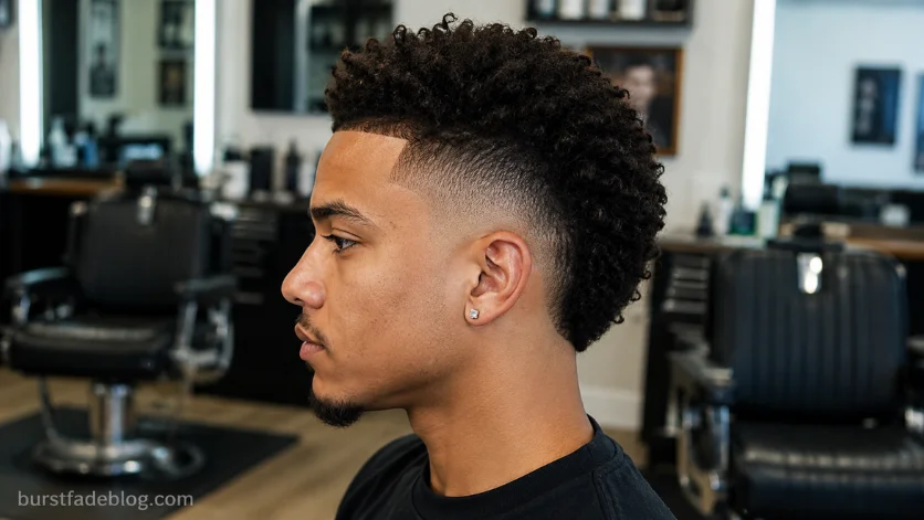 Classic Burst Fade Mohawk Haircut for Men