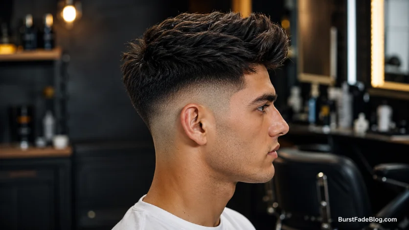 High burst fade for thick hair hairstyle
