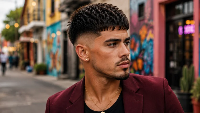 Latino Style French Crop Fade haircut for men