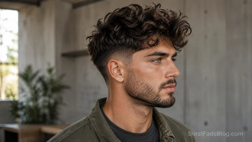  Mid wavy burst fade with balanced textured waves.
