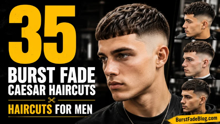 Burst Fade Caesar Haircuts for Men