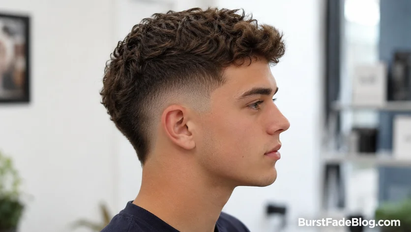 School-Friendly Burst Fade Haircut for Boys