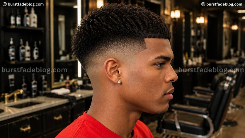 Skin Burst Fade Edgar haircut with skin-tight fade and blunt fringe,
