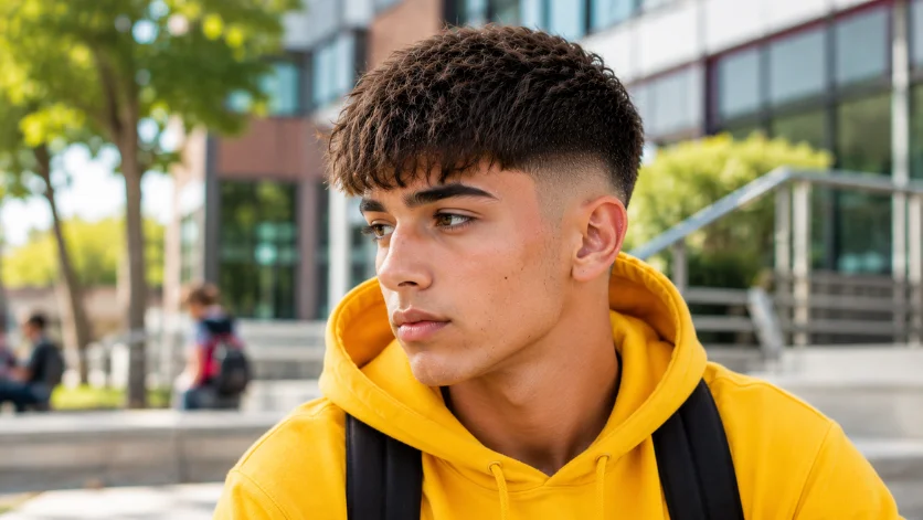 Teen French Crop Fade haircut for men