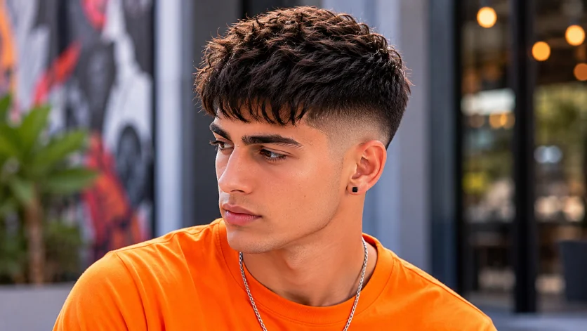 Youthful French Crop Fade Hairstyle for men