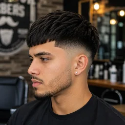 Burst Fade Straight Hair