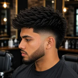 Burst Fade for Thick Hair