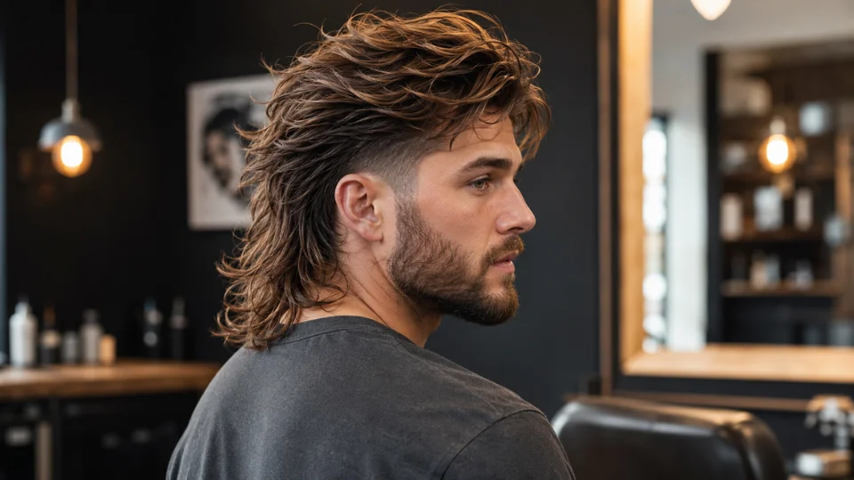  Layered Long Hair Burst Fade hairstyle for men