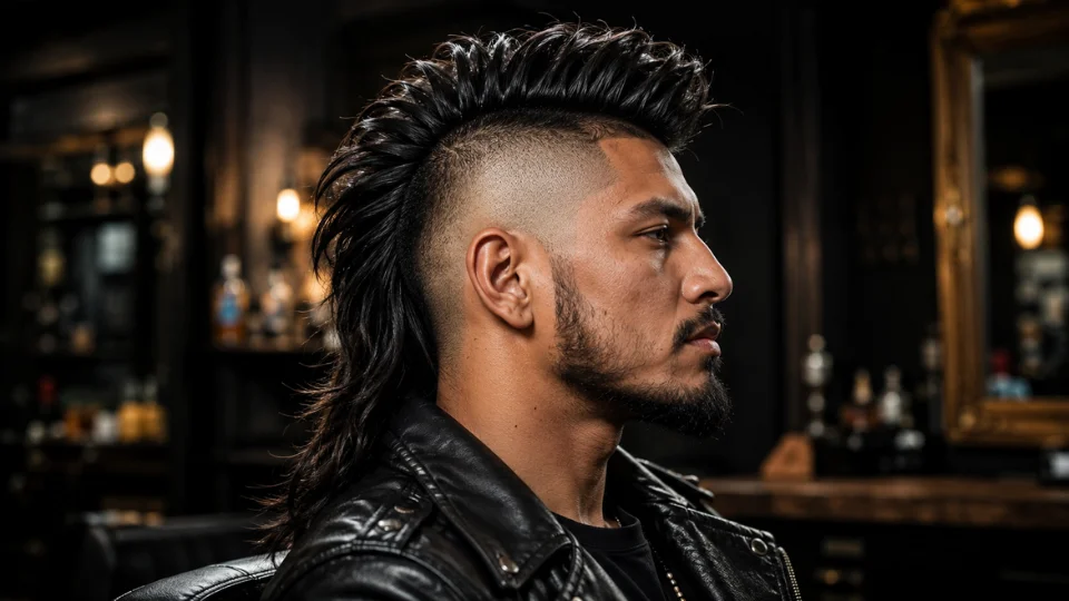  Long Mohawk Burst Fade hairstyle for men
