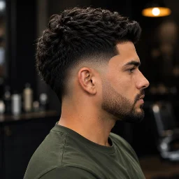Mid Burst Fade haircut for men