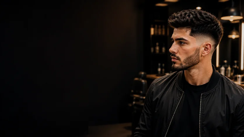 Modern burst fade haircut for men