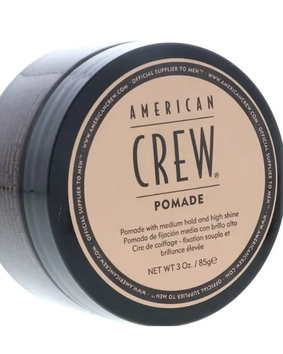 American Crew Pomade medium hold high shine tin for burst fade styling
